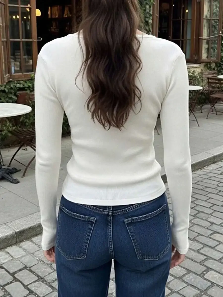 

Women Long Sleeve V-Neck Knit Cardigan Button Closure Casual Fall Sweater
