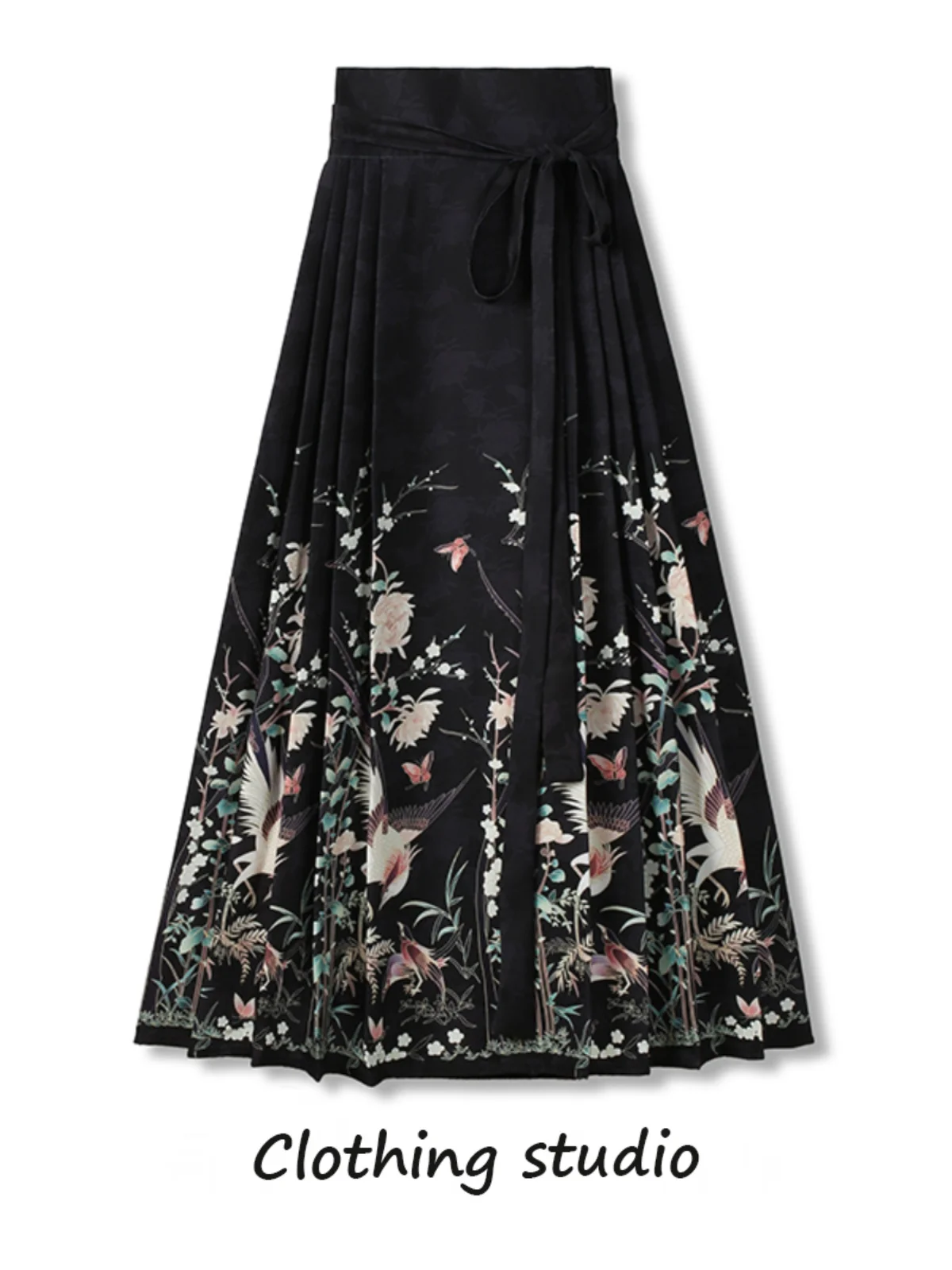 

Новая китайская юбка Hanfu f с принтом для похудения, летняя женская модная юбка небольшого размера, традиционная культура, трапециевидной формы с высокой талией...