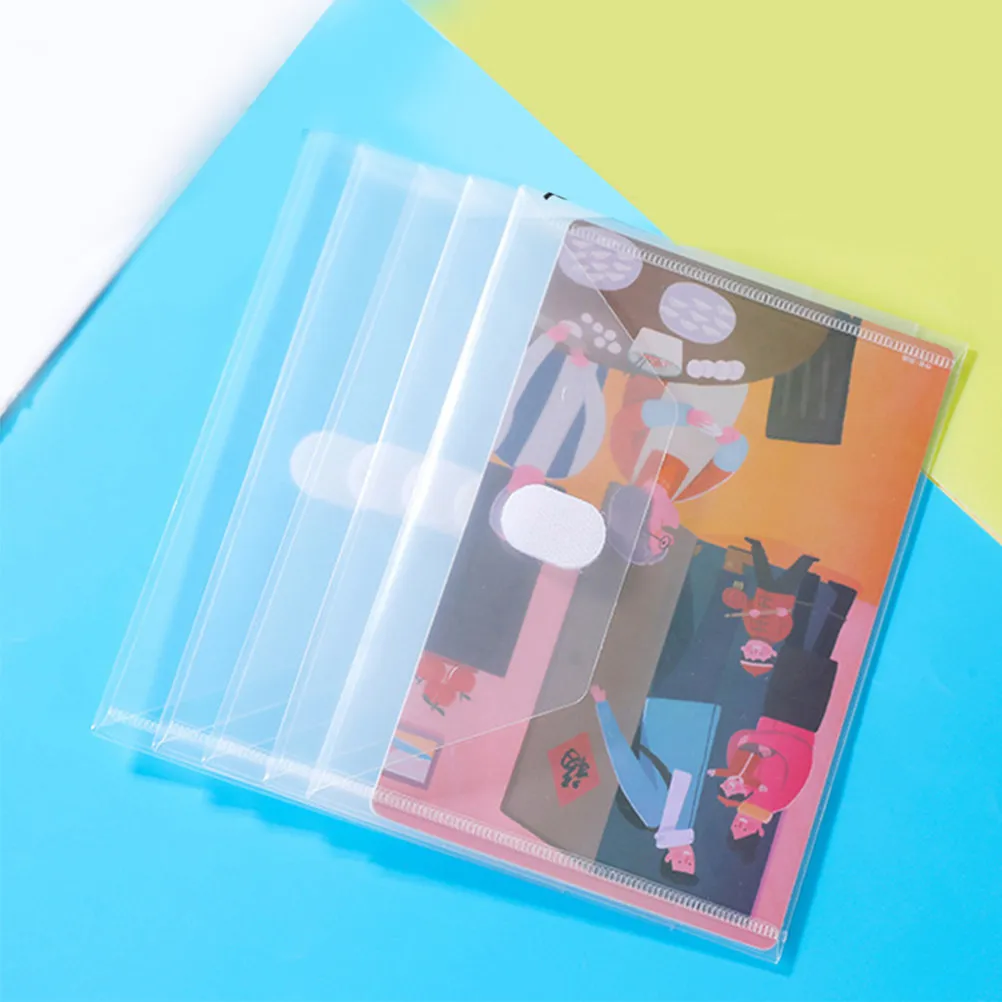 

24Pcs File Holder Clear Plastic Envelope Waterproof Document Organizer Receipt Cash Storage Folder Check Holder Case