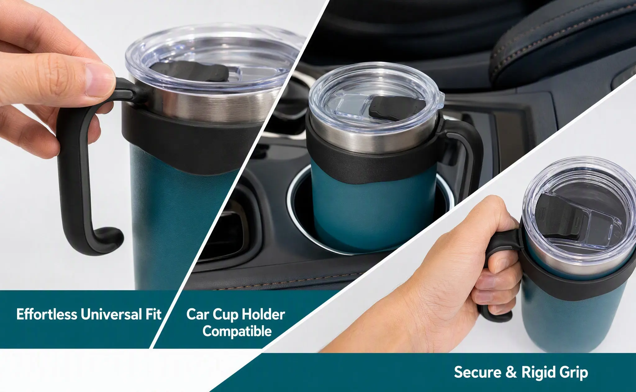 20 Oz Vacuum Cup Handle Heavy Duty Polypropylene Secure Grip for 20 Oz Stainless Steel Tumbler Works in Vehicle Cup Holder