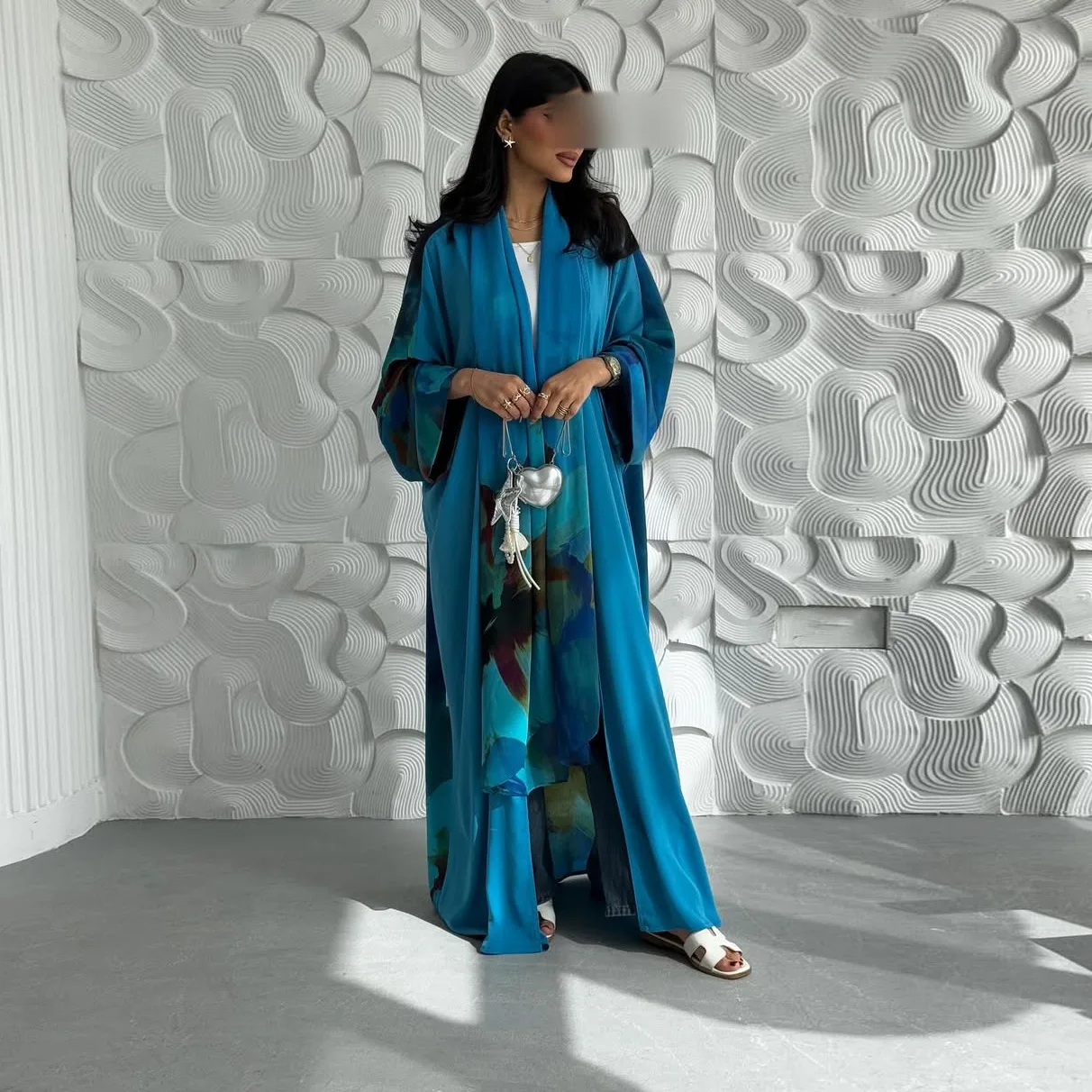 

Eid Kimono Open Abayas Women Muslim Chiffon Hijab Dress Set Dubai Kaftan Turkey Kebaya Caftan Marocain Femme Robe Islam Jalabiya