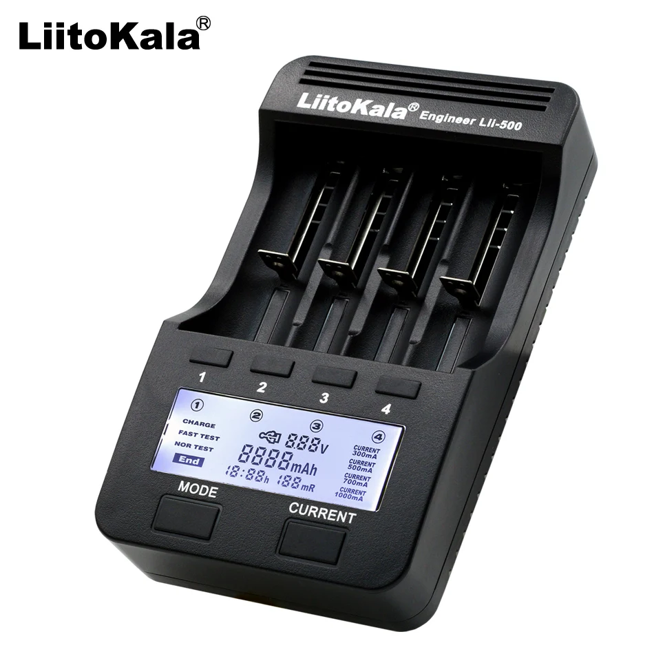 LiitoKala lii-500 LCD Charger 3.7V 18650 26650 18500 18640 Cylindrical Lithium Batteries,1.2V AA AAA NiMH Battery Charger