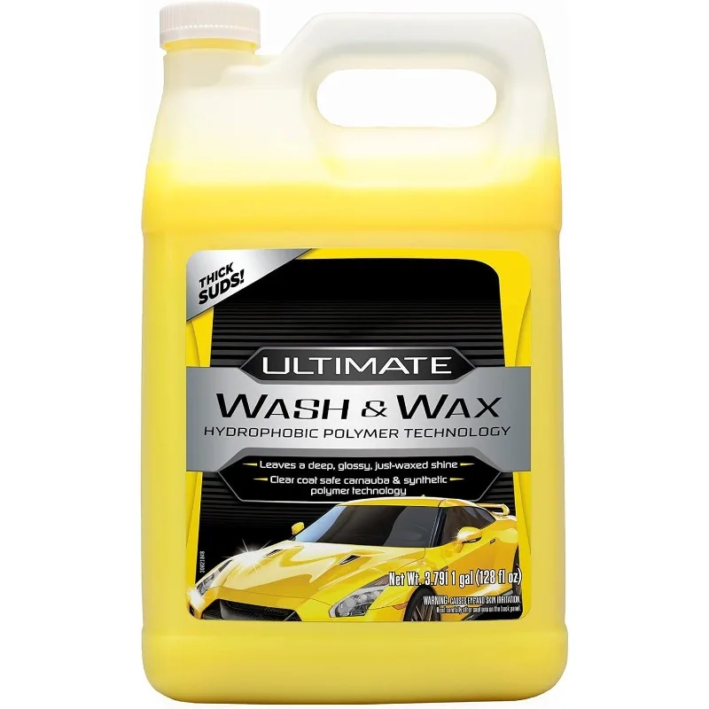 

Ultimate Wash and Wax, Car Wash and Wax Cleans and Shines in One Step, Wash, Shine, and Protect with an Enhanced pH Ne