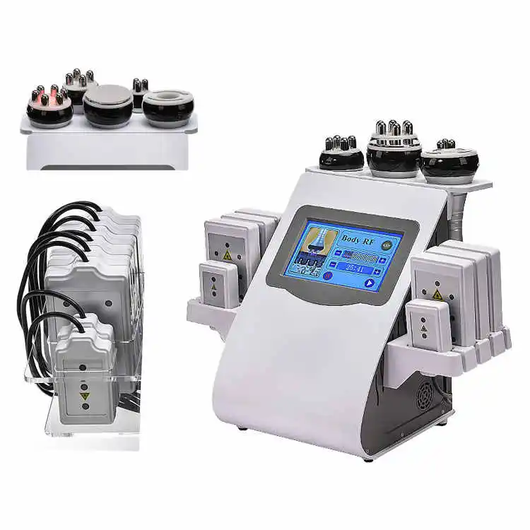 Cavitation 6 In 1 40K 80K Rf Body Contouring Slimming Equipment Cavitation 80K Rf Skin Tightening Cavitation Fat Loss Machine