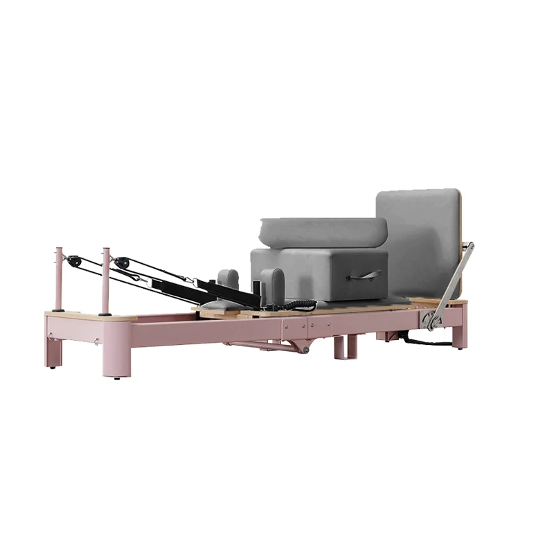 

Commercial and Home Pilates Studio's Pink Aluminum Alloy Reforming Bed for Body Building Pilates Machine