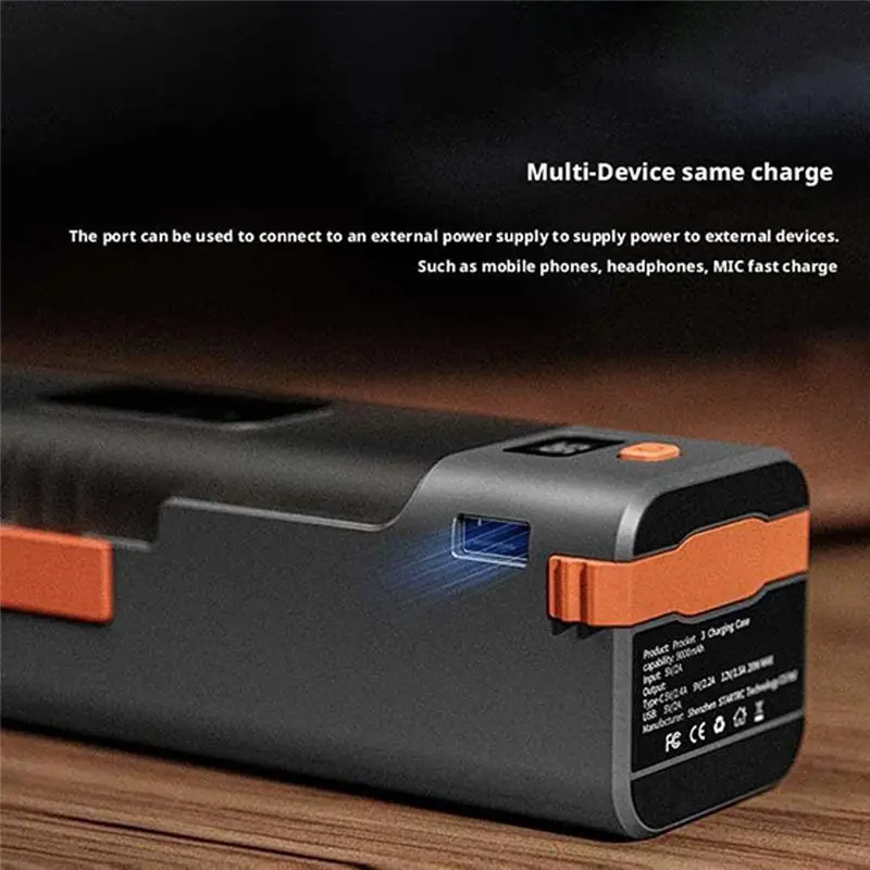 ABGI For DJI Pocket 3 Camera Fast Charging Case 9000mAh Smart Digital Display Charging Box Accessories