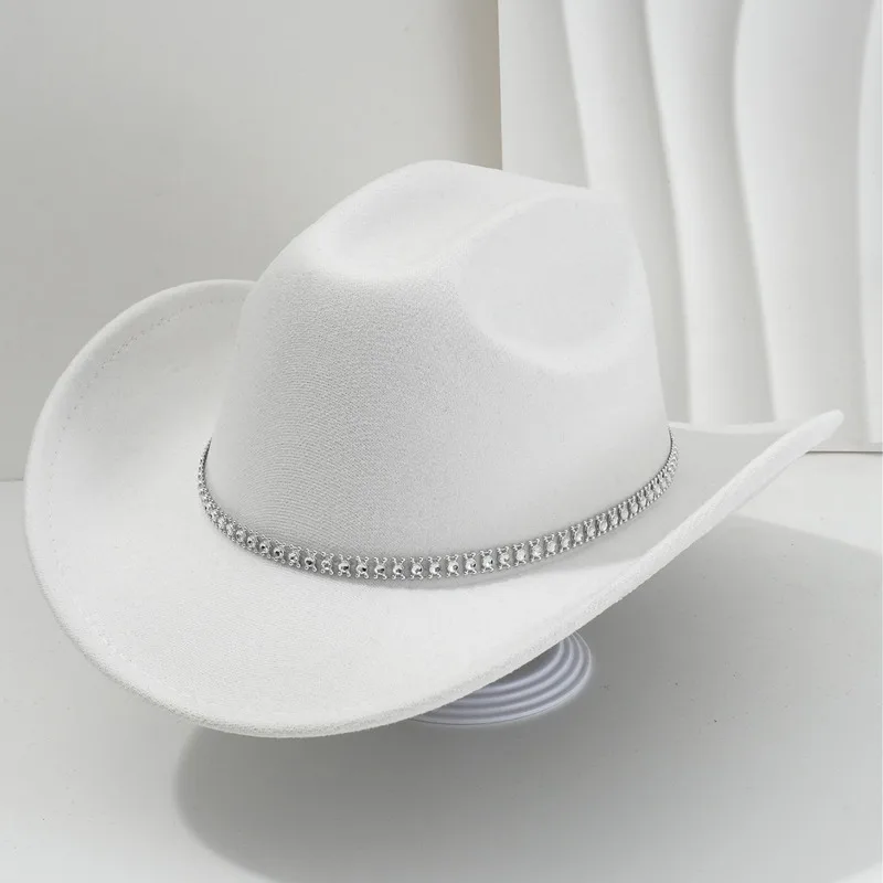 New Panama-style fedora, European and American cowboy hat, featuring a three-dimensional, exquisite design with water-drop-shape
