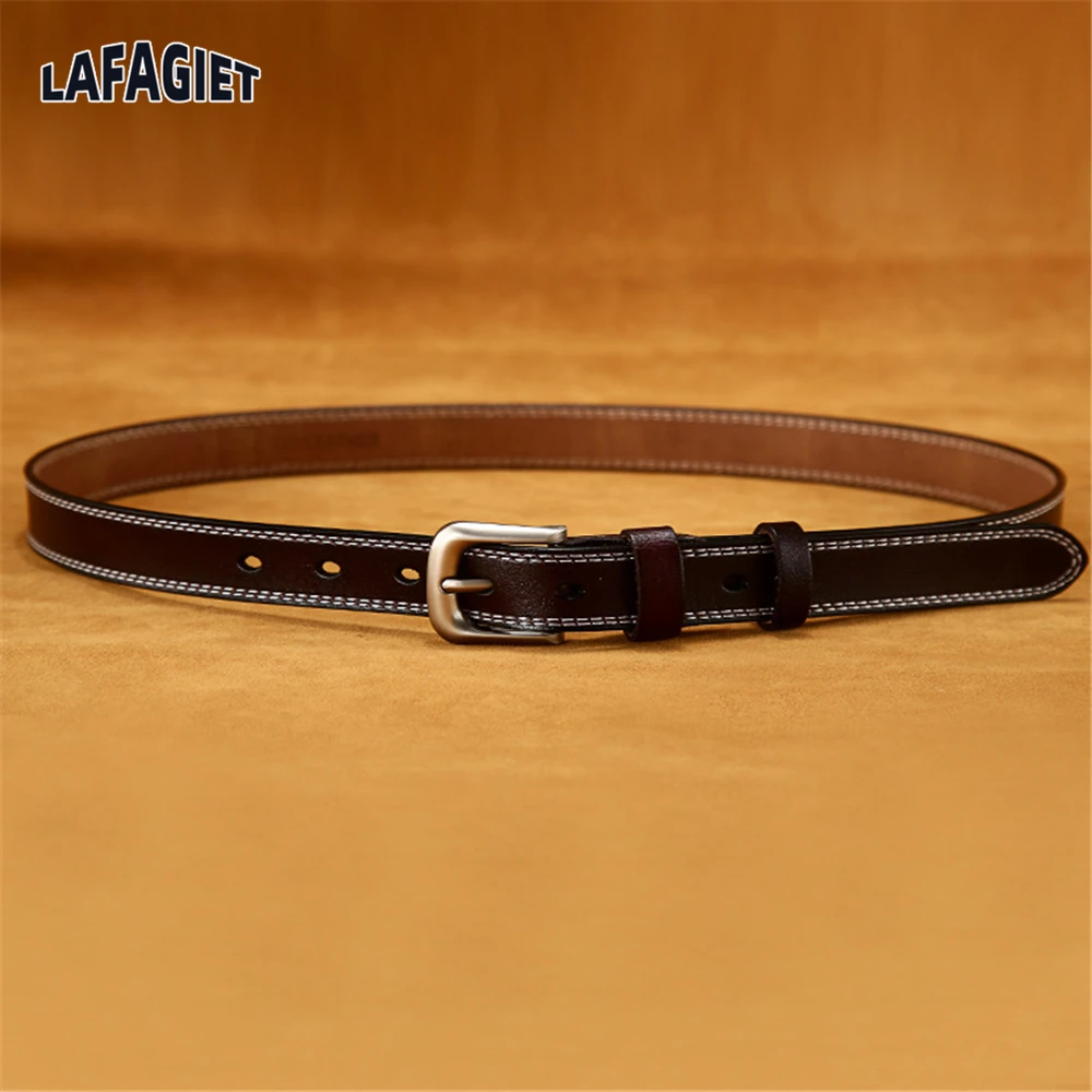 Ремень из натуральной кожи Женский, тонкий пояс, Повседневная ветровка для джинсов, классический стиль, подарок для женщин