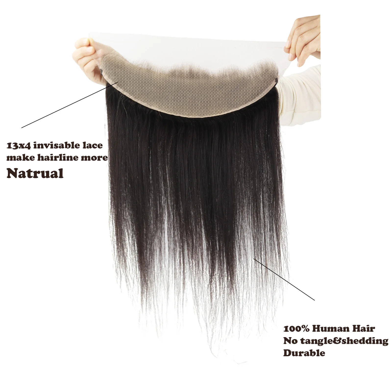 

13x4inch Lace Base Closure Topper Real Remy Human Hair Lightweight And Breathable Realistic Hairline Bleached Knots For Women