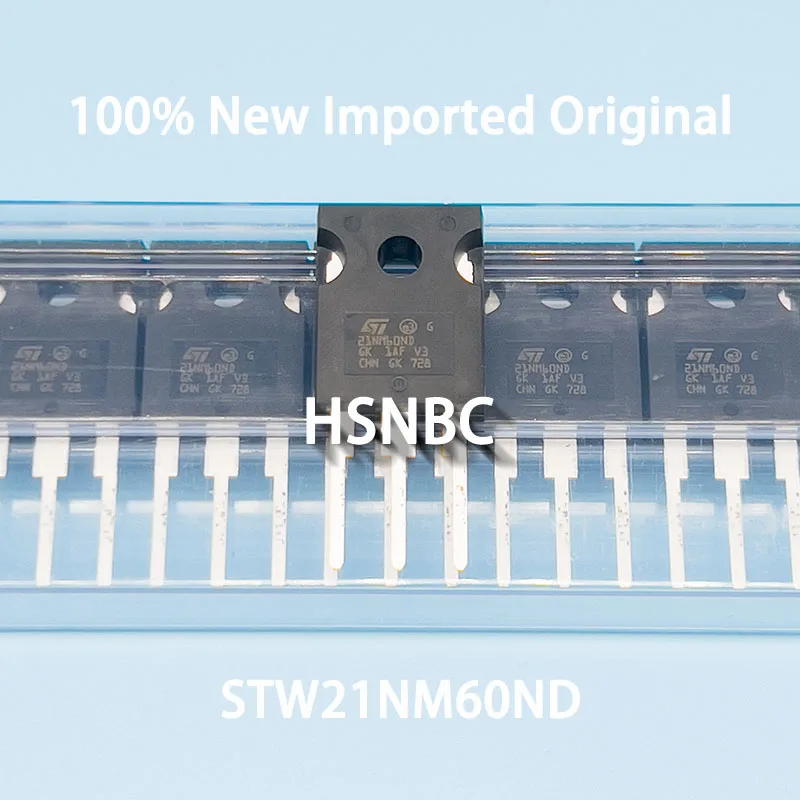 

10 шт./лот STW21NM60ND 21NM60ND TO-247 17A 600V MOSFET N-канальный силовой транзистор 100% новый импортный оригинальный