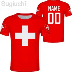 Custom Any Name Number SWITZERLAND 3D T-shirt CHE SWISS Nation Flag Soccer T-shirts Clothes For Men Women Gifts