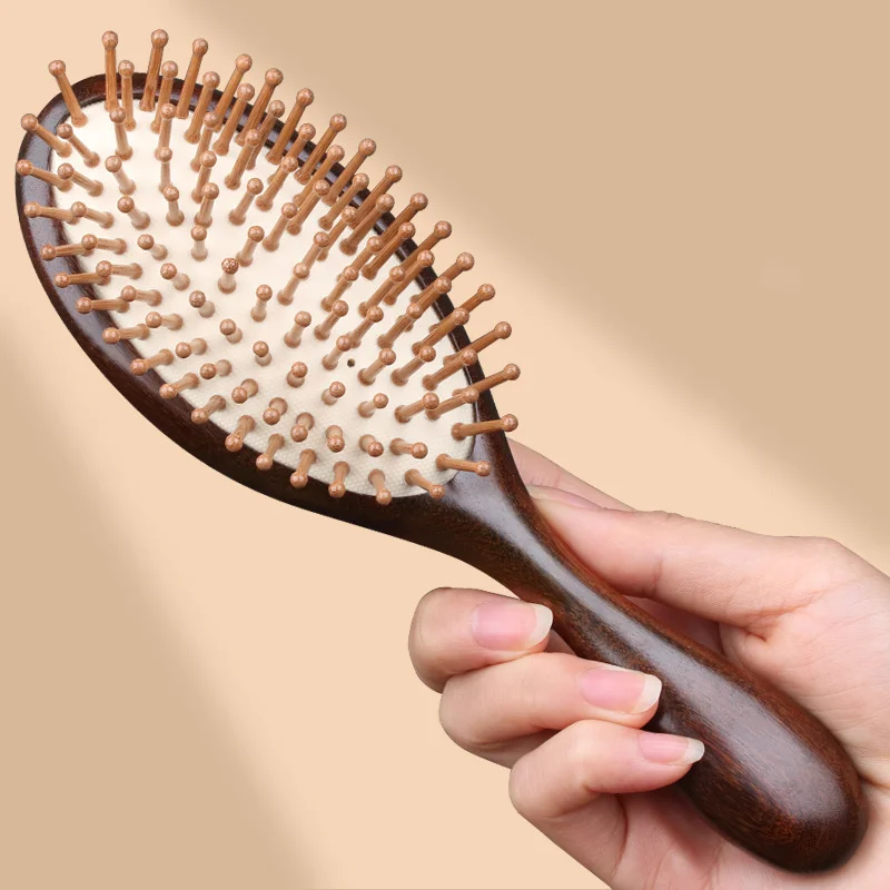 

Sandalwood Airbag Comb Scalp Massage Relax Wooden Head Blood Circulation Smooth Anti Static Hair Brush for Women Men