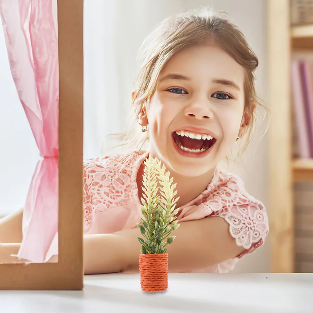 

2Pcs Miniature Bonsai Plant Realistic Tiny Potted Plant for Mini House Dollhouse Decoration Exquisite Plastic Crafted Lifelike