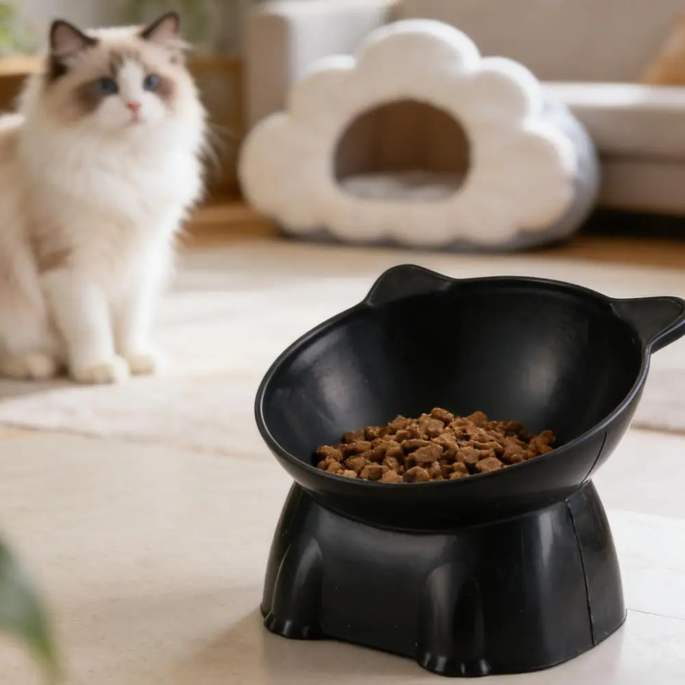 Black Cat Bowl Amazon Ceramic Cat Bowl Pet Bowl Pet Supplies Cat Bowl Dog Bowl Macaron Color New Cat and Dog Universal Pet Bowl