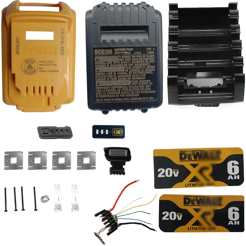 DCB205 10*18650 FOR dewalt 18V shell kit BOX case 5.0Ah 6A