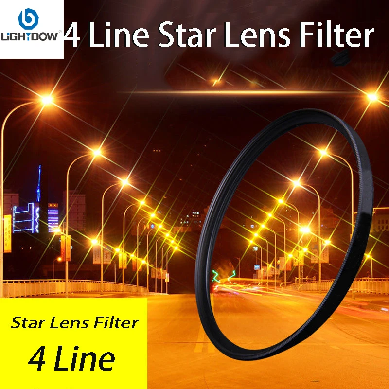 Light dow Star Objektiv filter 4 6 8 Linie 49 mm 52 55 58 62 67 72 77 82 mm für Canon Nikon Sony DSLR-Kamera