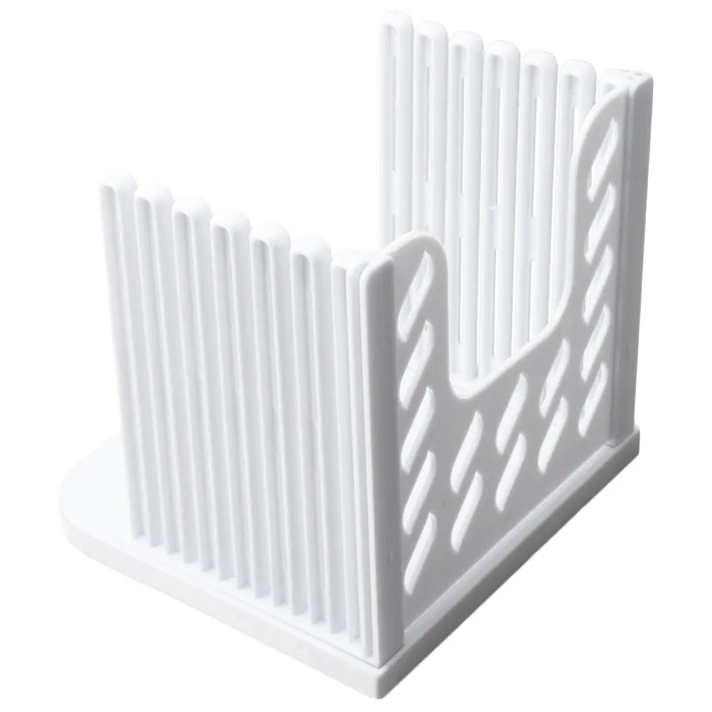 1Pcs Bread Slicer Cutter Plastic Toast Slice Guide for Home Kitchen Loaf Sandwich Crumb Catcher Safe Easy Clean White
