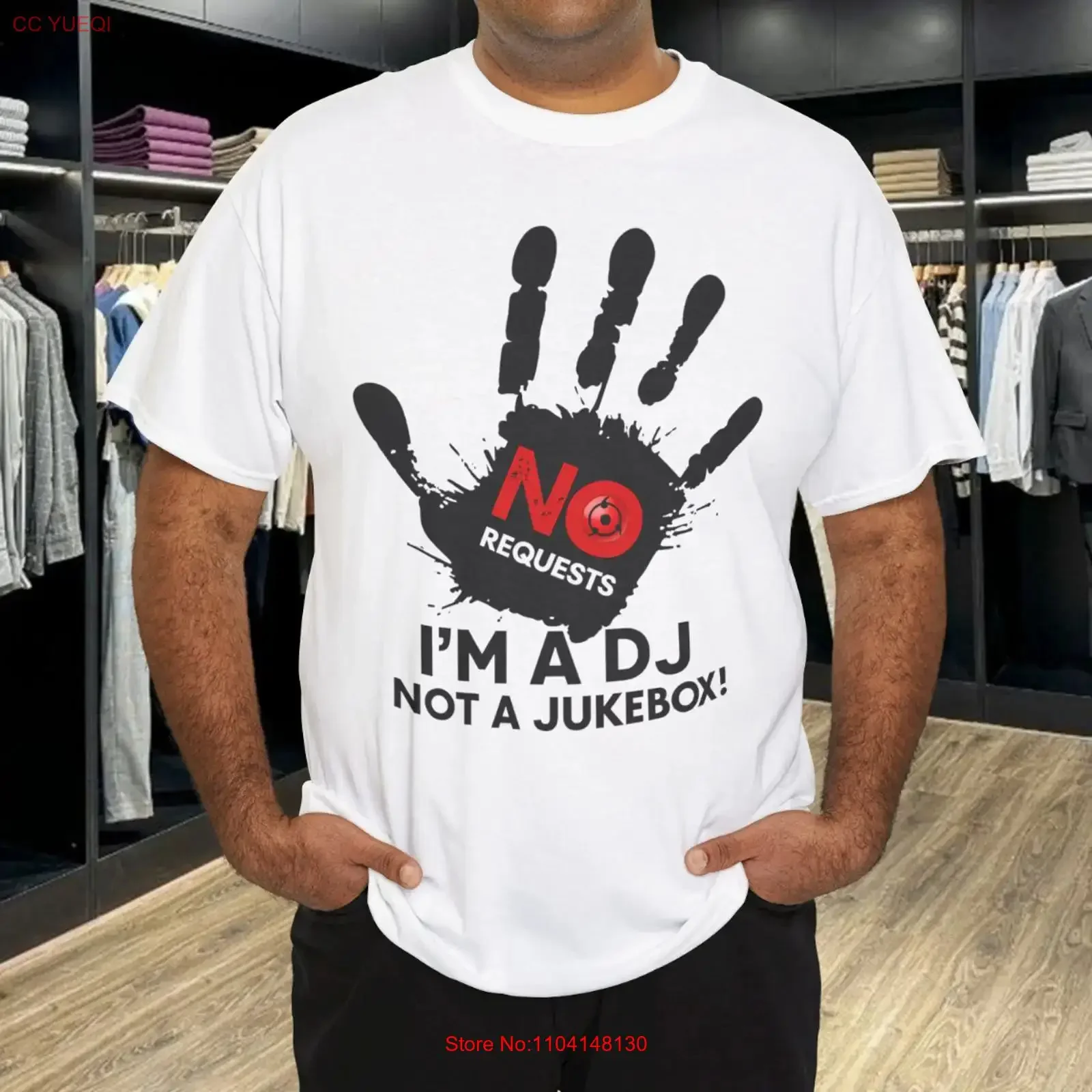 No Requests DJ Quote T Shirt I m a Not Jukebox Funny Music Lover vintage Washed Unisex Casual Breathable graphic Soft Slightly