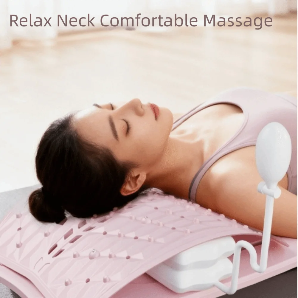 Adjustable Lumbar Traction Device Inflatable Ergonomic Spine Traction Support Manual Wired Load Capacity Lumbar Support