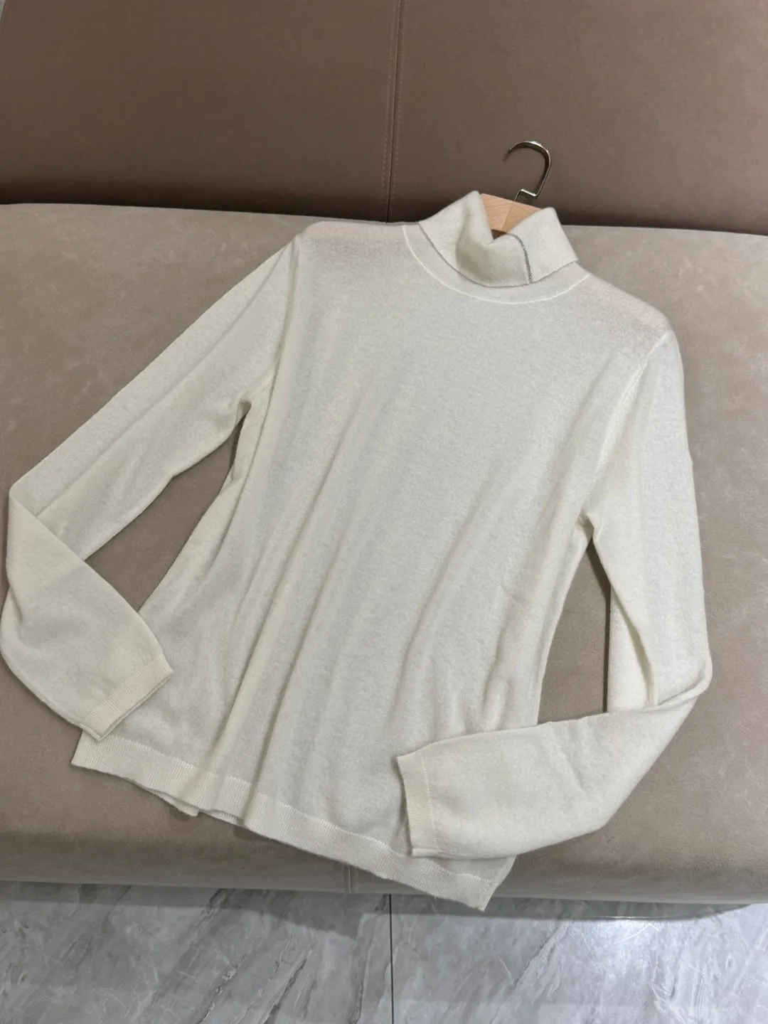 Autumn Winter B*C High Collar Cashmere Sweater Pullover Long Sleeve Bottoming Top Female Knitted Sweater