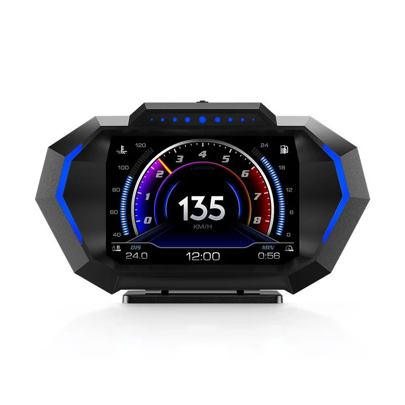 

New P24 Car HUD Head-up Display OBD Multi-function Water Temperature and Fuel Consumption GPS Vehicle Speed Gradient Meter