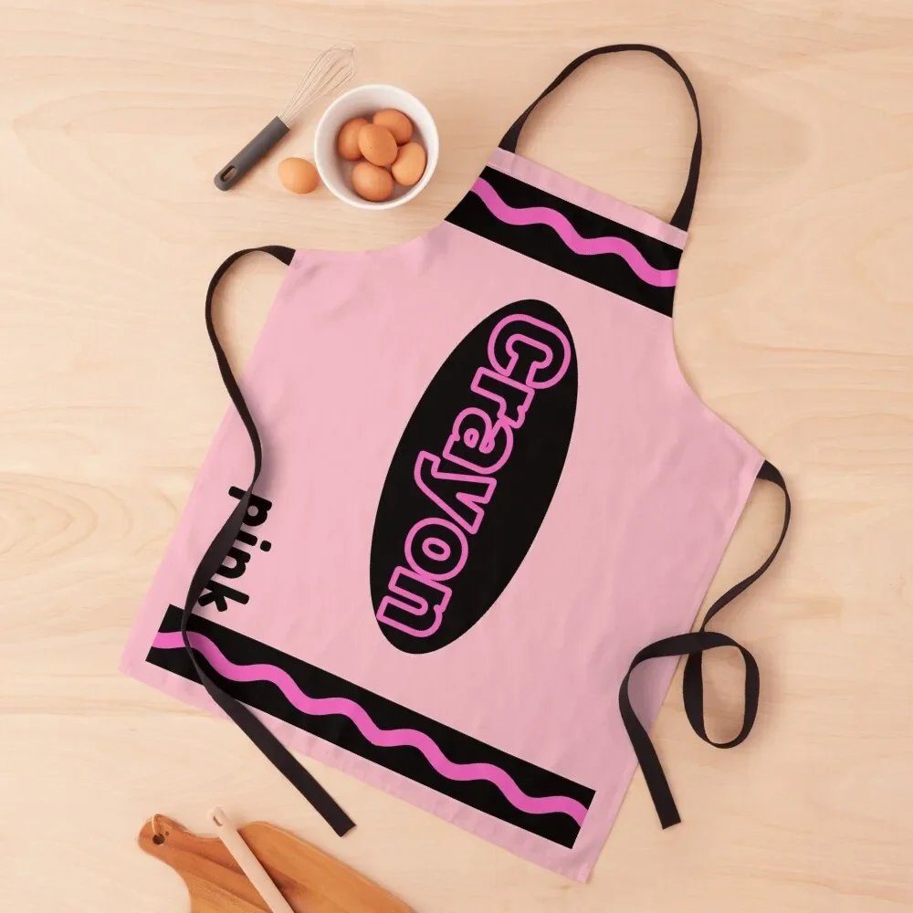 

Pink Crayon Box Halloween Crayon Costume Couples Group 2020 Essential Apron barber uniform work gowns for women cleaning Apron