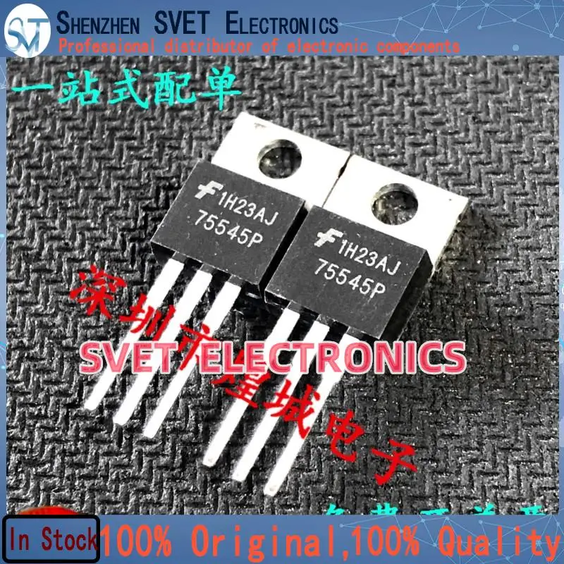 10PCS-50PCS  HUF75545P 75545P  TO-220 80V 75A  Original In Stock Fast shipping