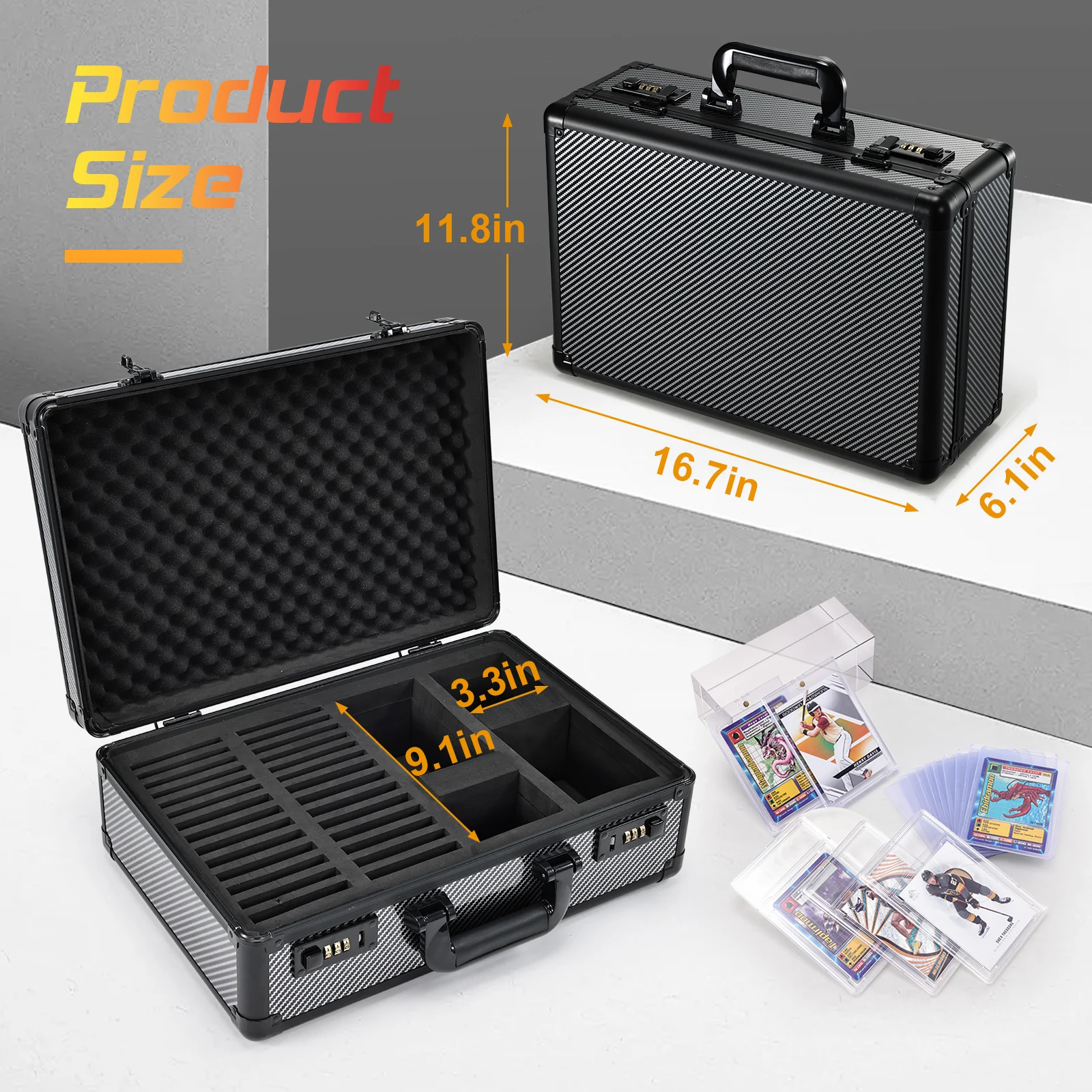 Baseball Card Storage Box Trading Card Box Card Cases For Sports PSA Cards Graded Card Storage Box  Slab Case For Graded Cards