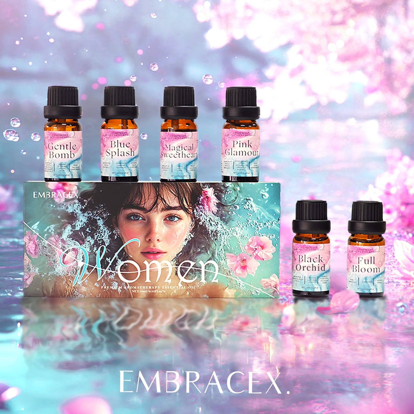 6PC/1Set Women Perfume Set Essential Oils Aromatherapy Essential Oils Gifts Box Women Fragrance Oil for Candle Soap Diffuser