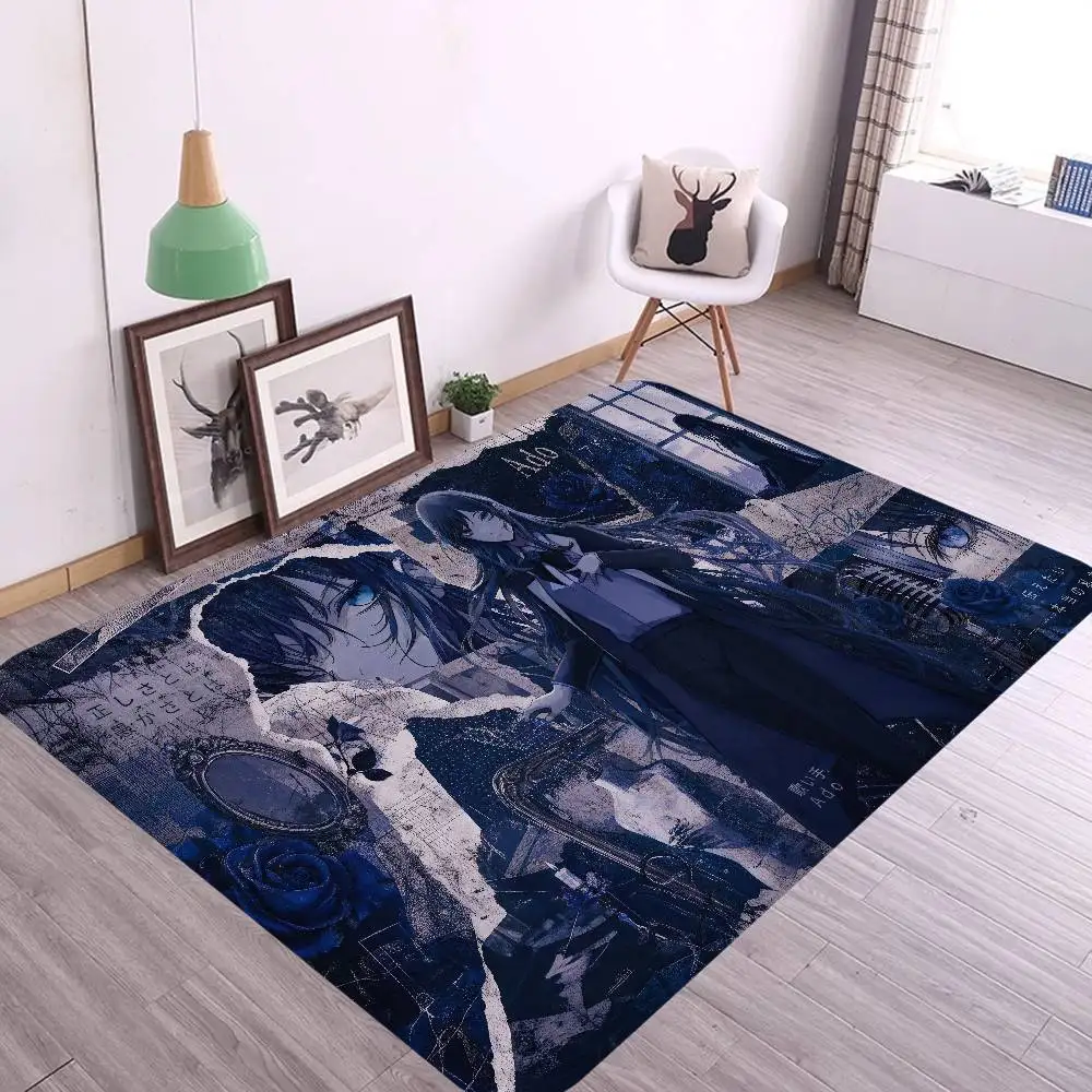 Ado Cartoon Female Singer Bathroom Mat Kids Room Bedroom Decoration Balcony Anti-Slip Doormat Living Room Welcome Rug