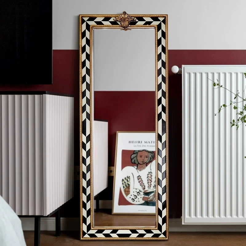 

Funky Modern Mirror Moving Items Full Body Standing Girls Bedroom Long Bathroom Mirror Luxury Espelhos Living Room Decorations