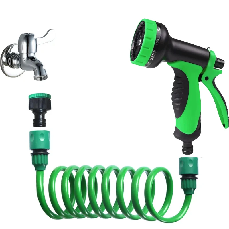 

Пружинная труба из ЭВА Пружина садовой водопроводки, с быстрым соединением, с 10-функциональным распылителем, используется для купания домашних животных и мытья автомобилей