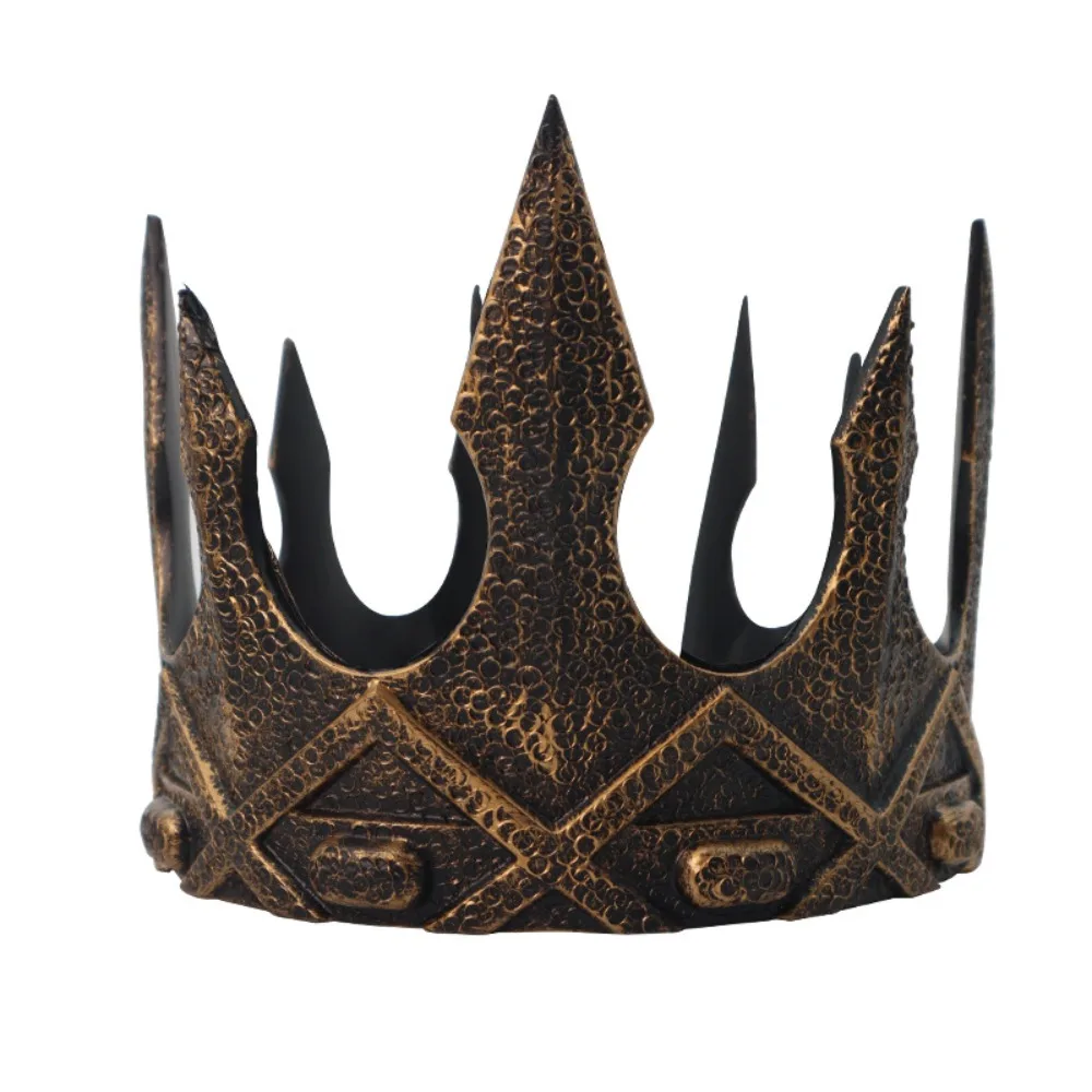 

Bar Mitzvah Crown King Crown Korean Style Hair Hoop PU Prince Crowns Hair Accessories Headband Round Tiaras Girls Gift