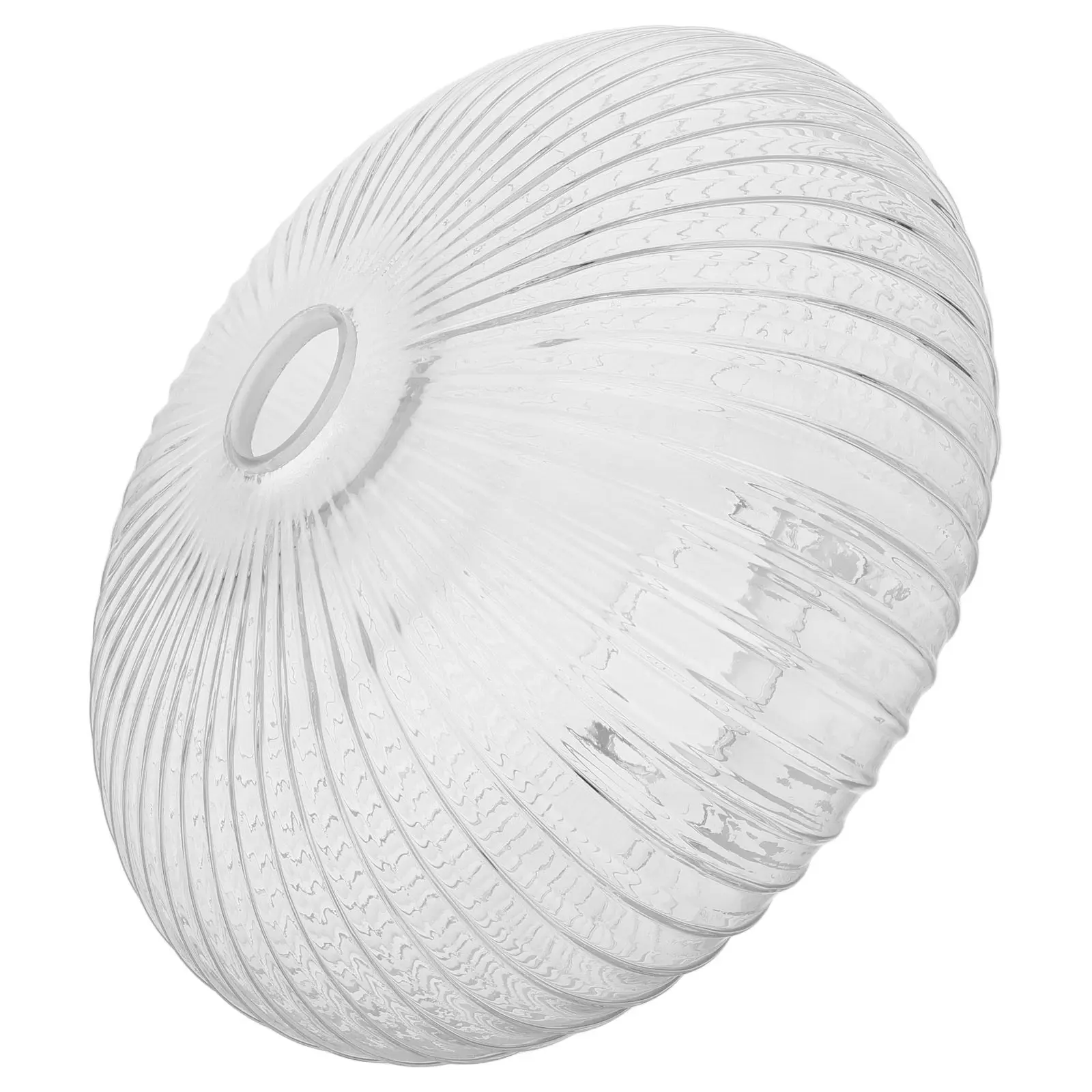 Striped Clear Round Glass Lampshade Globe Light Cover Replacement for Pendant Wall Sconce Fixture Glass Light Cover