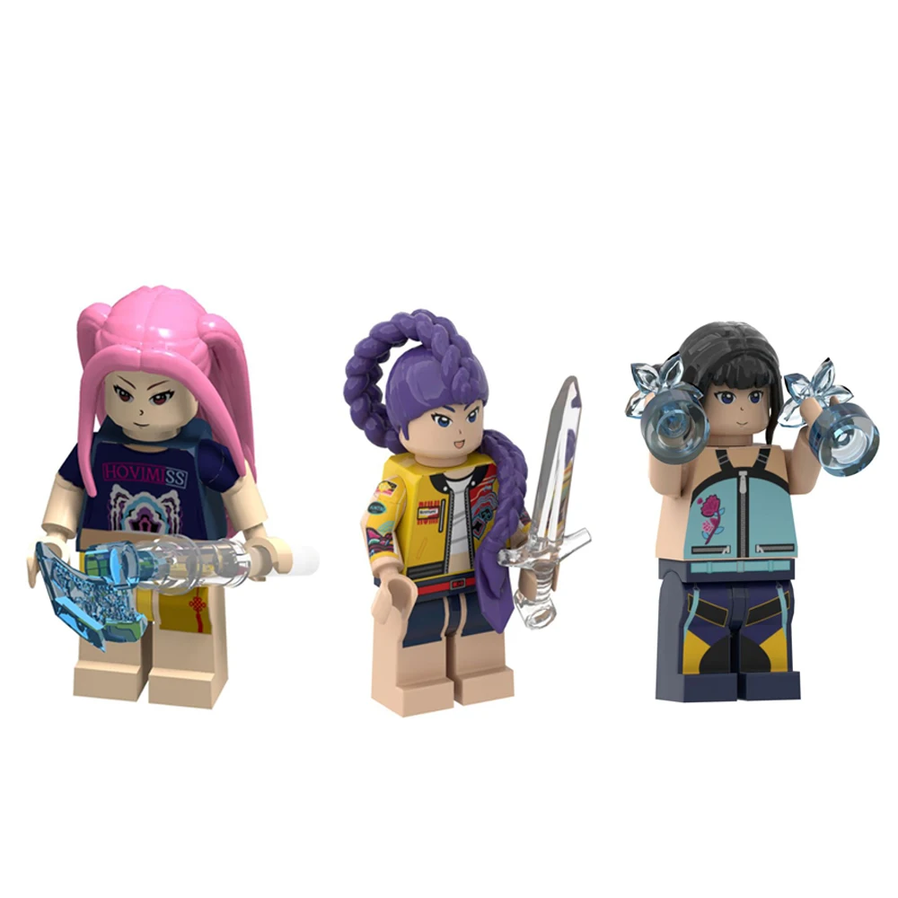 حار KPOP شيطان الصيادين عروسة كارتون اللبنات Kawaii عمل صغير الشكل رئيس الجمعية لعب الأطفال ألعاب تعليمية