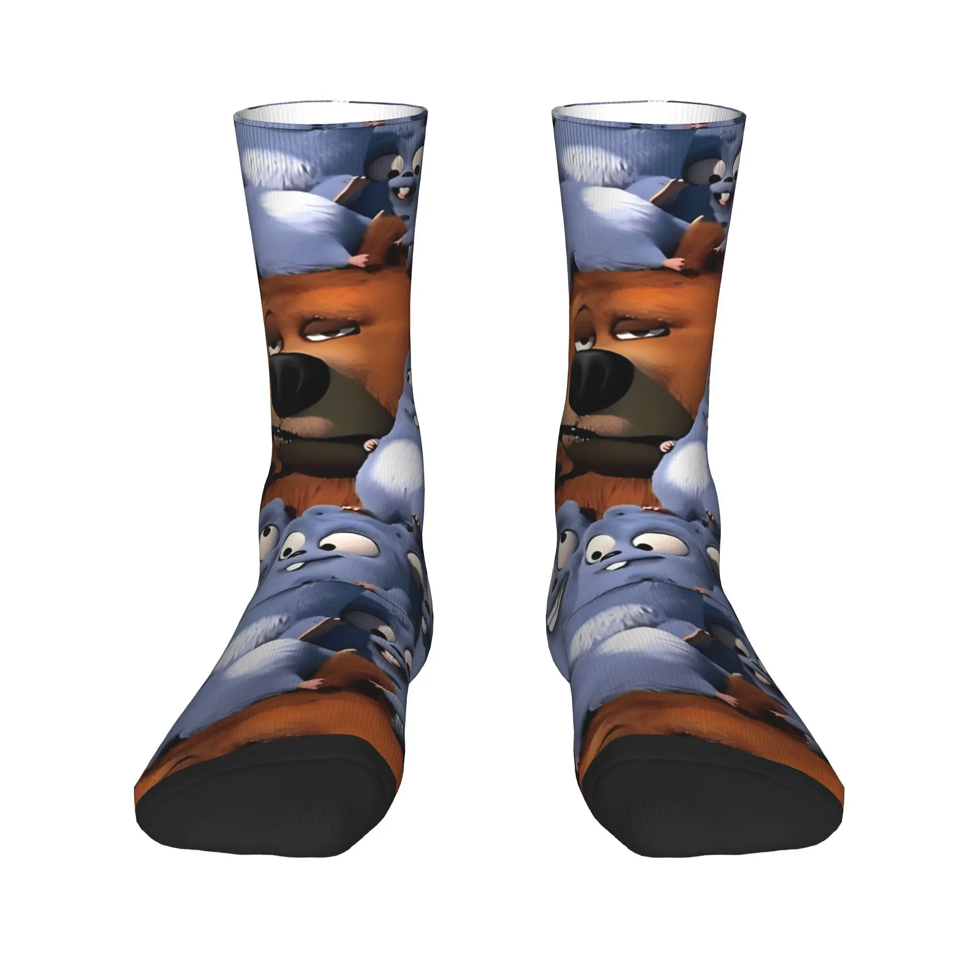 Men Women Kawaill Grizzy and Lemmings Socks Breathable Fun Funny Meme Socks Amazing Gift