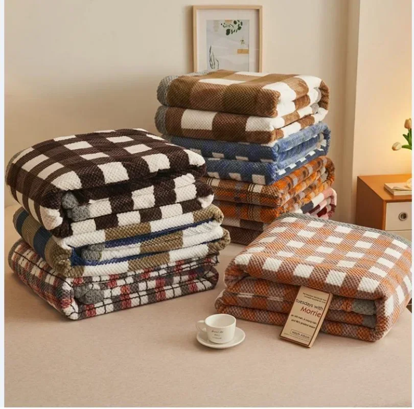 New Doudou Plush Blanket Autumn and Winter Thickening Warm Blanket Office Sofa Napping Blanket