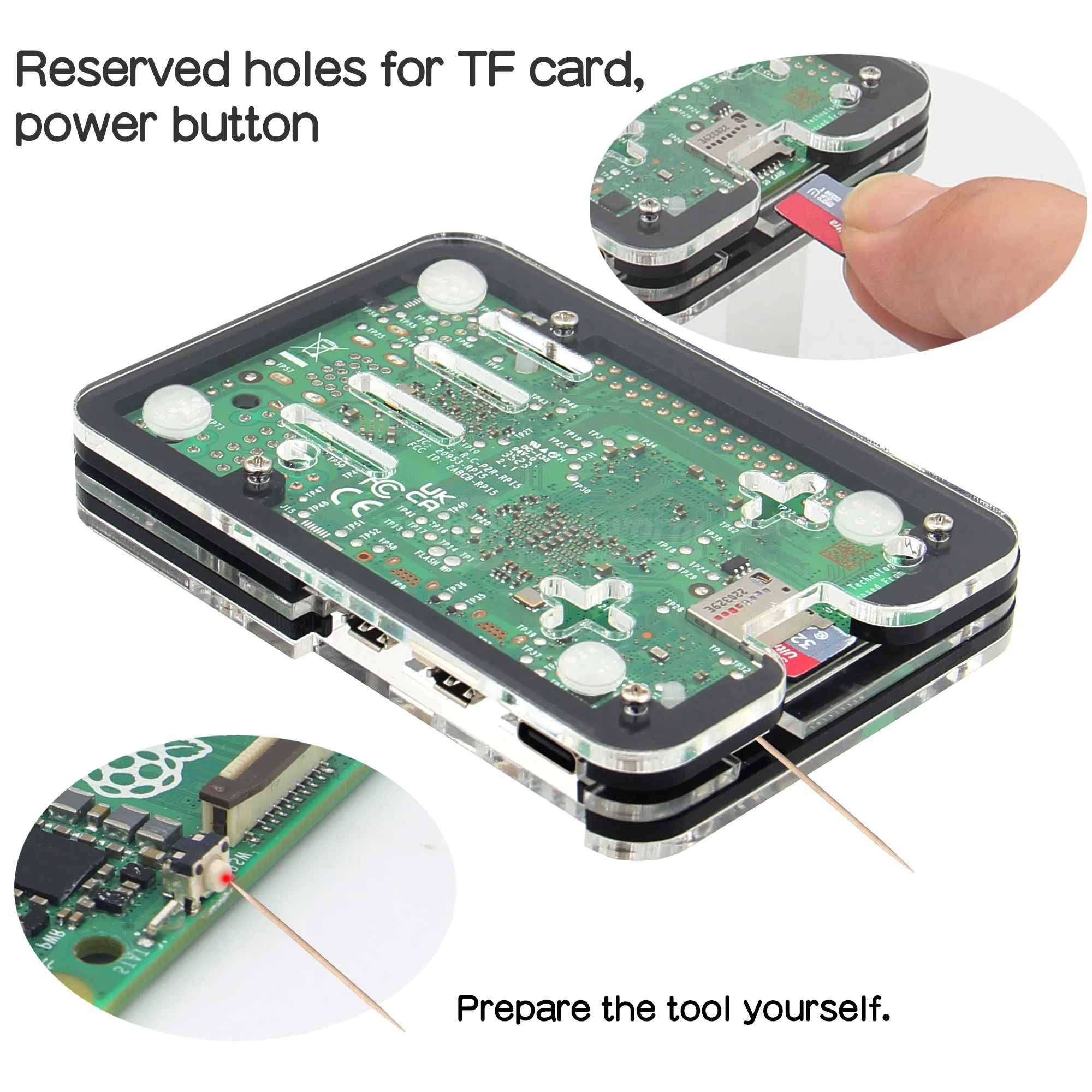 Boîtier pour Raspberry Pi 5, en acrylique, pour RPI 5