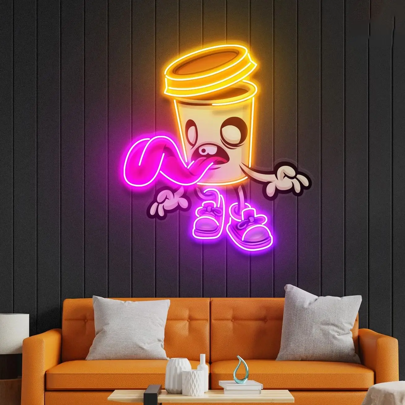 Neon Sign, Custom Neon Sign ArtWorks Zombie Cup, Neon Sign Custom, Neon Sign art, Neon Light, Neon sign Wall Decor, Wall Art