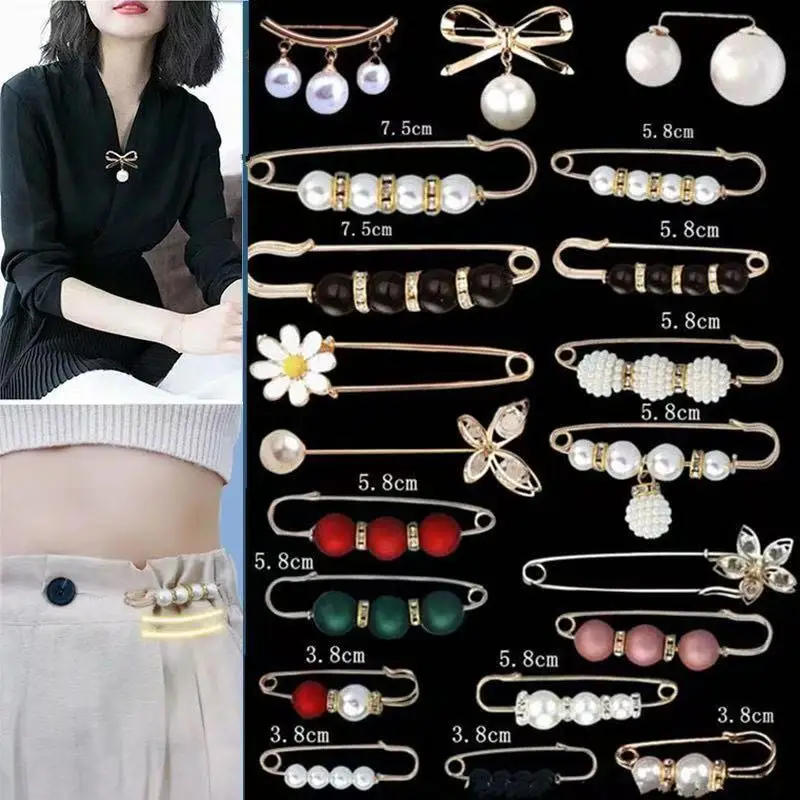 Detachable Metal Pins Fastener Pants Pin Retractable Button Sewing-Free Buckles for Jeans Perfect Fit Reduce Waist