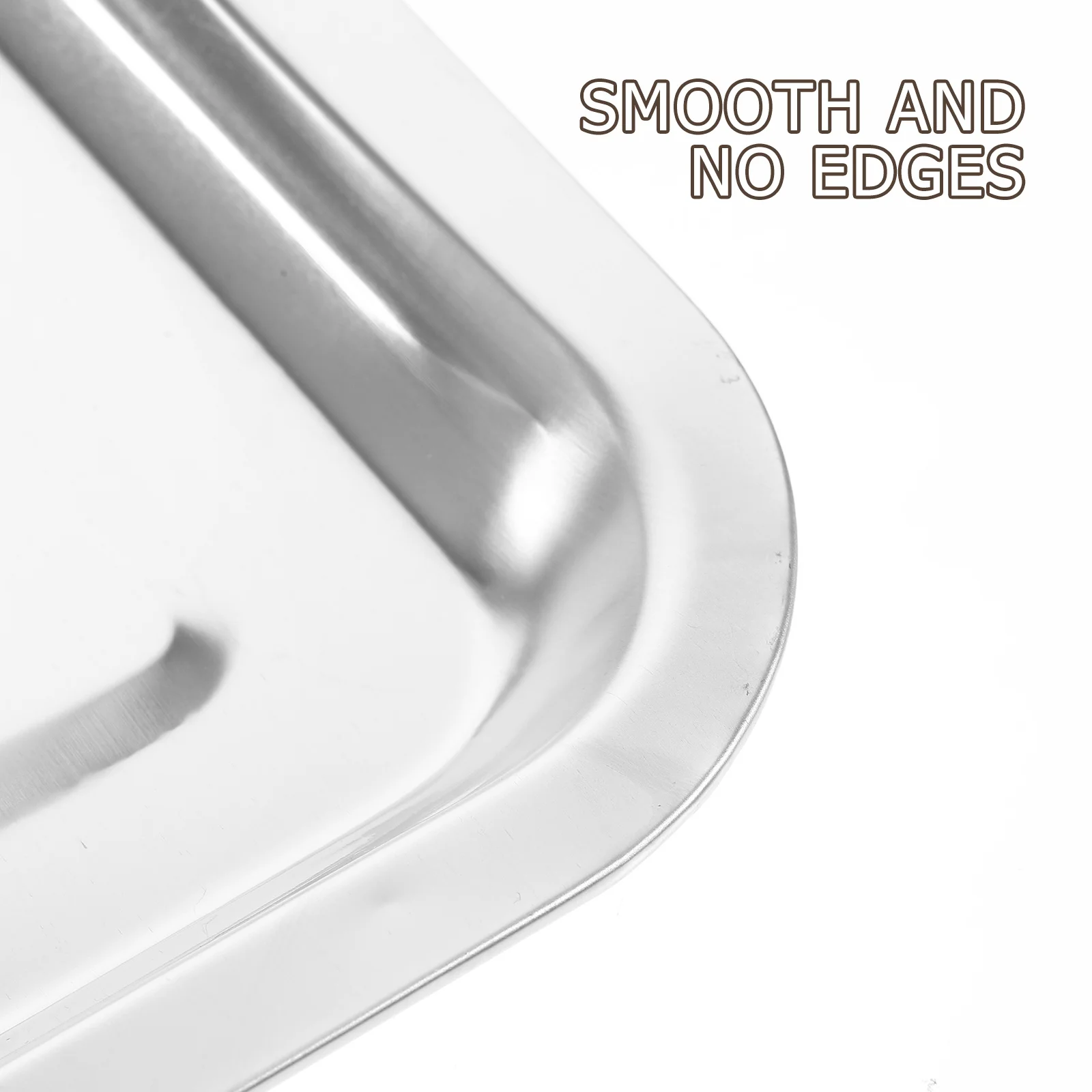 

Stainless Steel Grill Plate Dish Tray Multipurpose Kitchen Pan Rust Resistant Smooth Surface 36x27x2cm Dish Tray