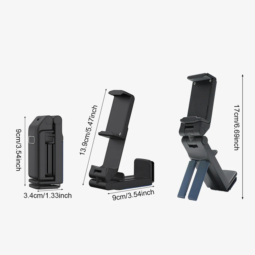 Folding Cell Phone Stand 360 Degree Rotatable Foldable Cell Phone Holder Airplane Phone Holder Clip for All 4.7-6.9 Inch Phones