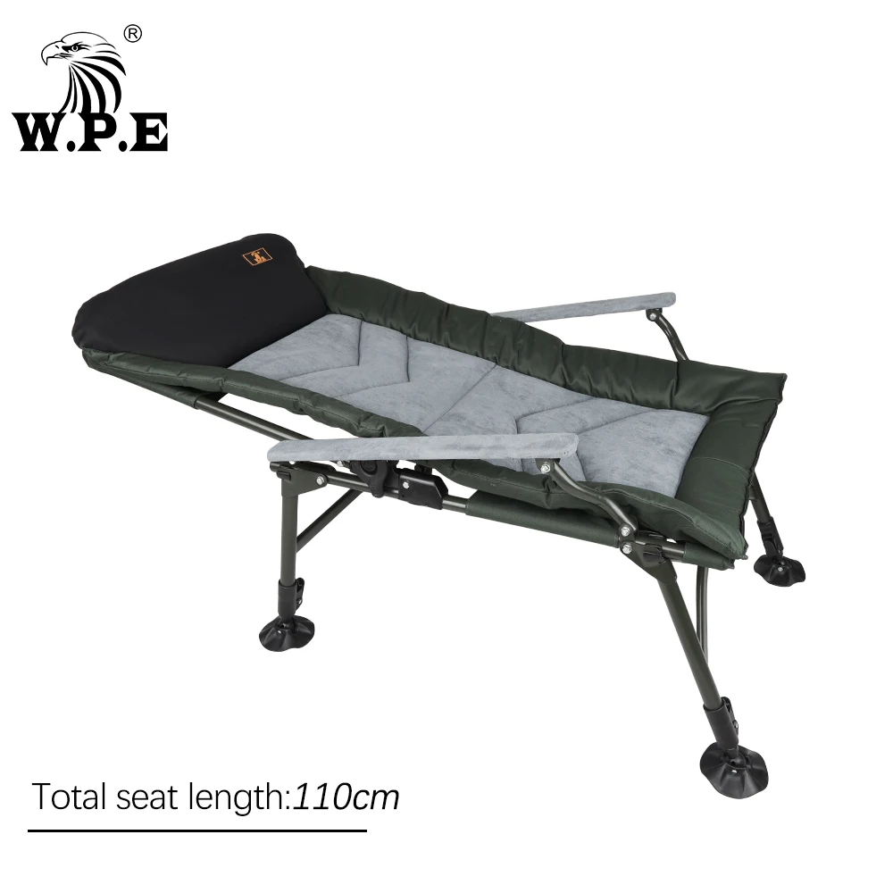 W.P.E Fishing Chair Oxford Cloth Metal Structure Beach Chairs Adjustable Portable Outdoor Lounge Praiacamping Chair  Cadeira De