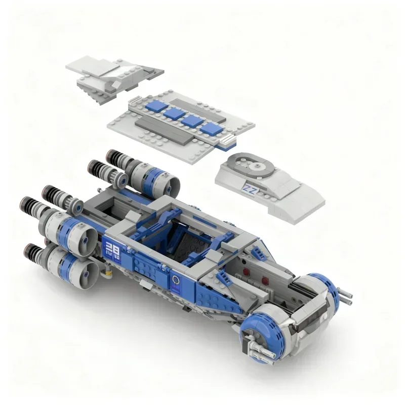 934PCS MOC Star Battle Movie Resistance Intersystem Model Building Blocks Creative Assembly Display Home Decor Construction Gift