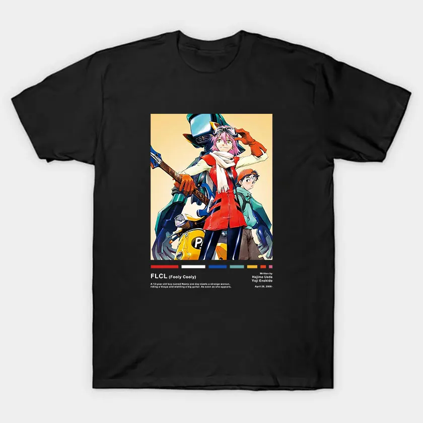 FLCL Haruko Alternative Cartoon bass Japanese Manga Fooly Cooly FLCL Japan music Anime T shirt for men plus size clothing