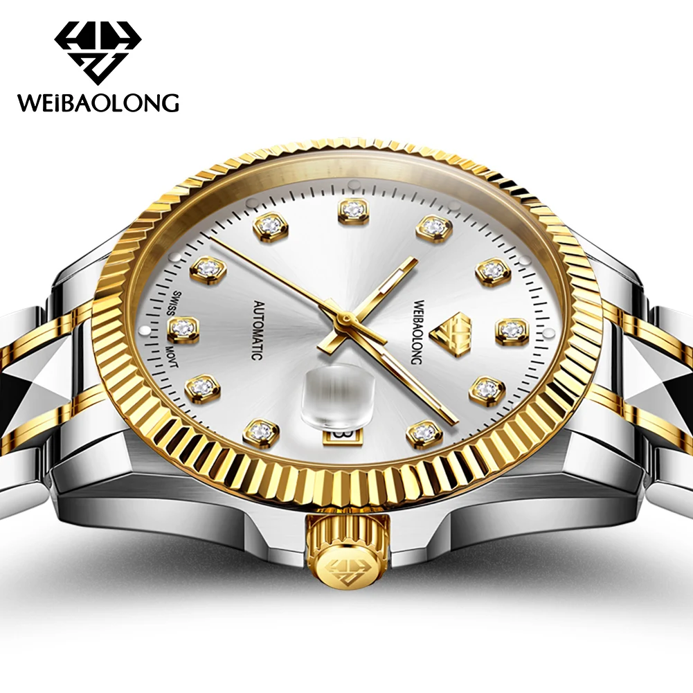 WEiBAOLONG Swiss Movement Real Diamond Man Watch High-end Limited-edition Luxury Original Automatic Mechanical Watches for Men