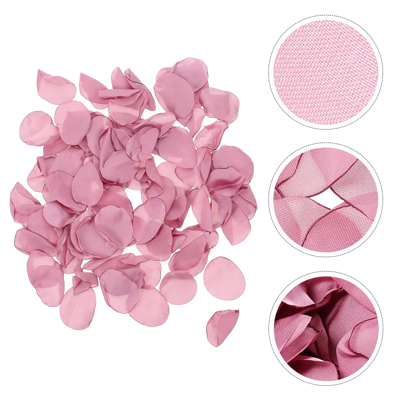 100Pcs Lifelike Satin Rose Petals Wedding Decoration Fake Rose Petals for Valentine's Day Party DIY Scene Layout Props