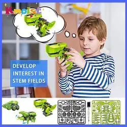 Solar Robot Toy Kit 3 in 1 Building Games Dinosaur Tyrannosaurus Rex Beetle Science Learning Educational Experiment Toys for Kid