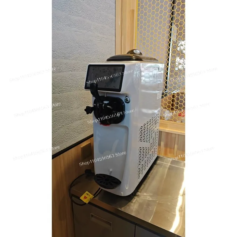 2026 ST16E Desktop Soft Ice Cream Machine Small Stainless Steel 12-16L/h 220V 1PC Commercial Home Snack Making Equipment