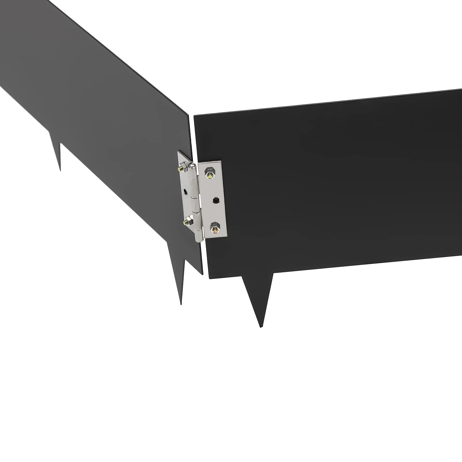 Steel Landscape Edging Set, 40in Length, 8.46in Height, Effective Weed Barrier, Easy to Install with Connecting Hinges for